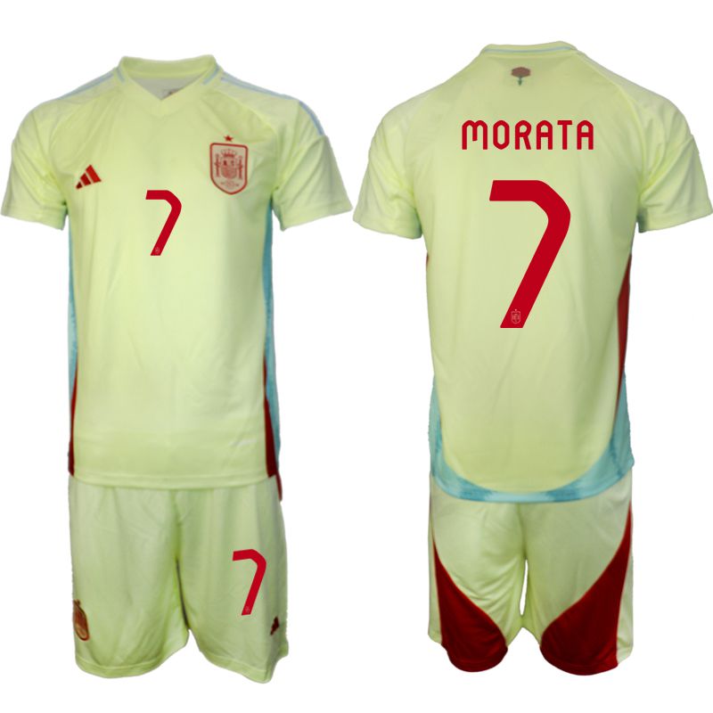 Men 2024-2025 Season Spain away green #7 Soccer Jerseys->->Soccer Country Jersey